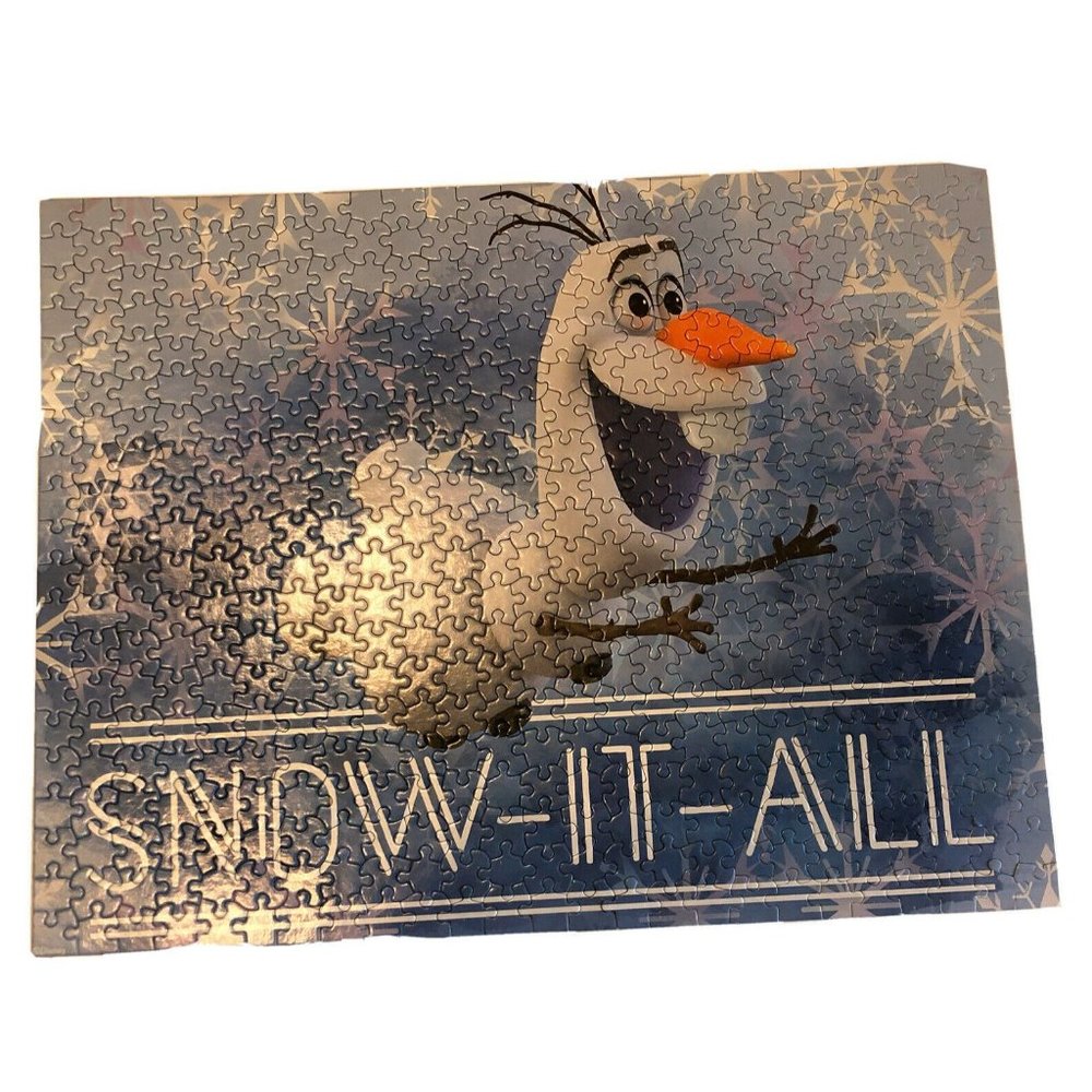 Disney Frozen Olaf Jigsaw Puzzle Kids 500 Piece Blue Snow-It-All Snowflake - Picture 8 of 8